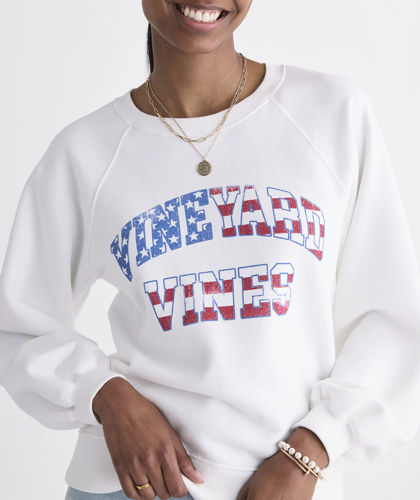 Surf Terry USA Varsity Text Sweatshirt