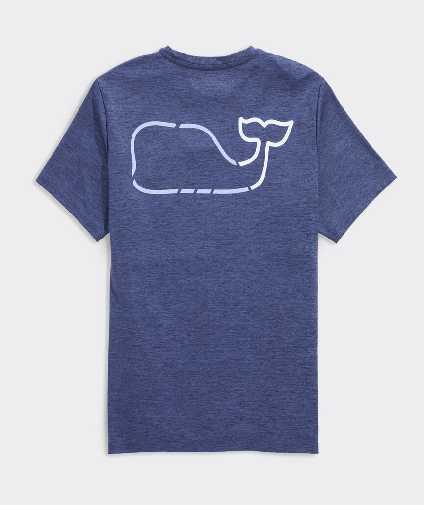 Performance On-The-Go Whale Outline Short-Sleeve Harbor Tee