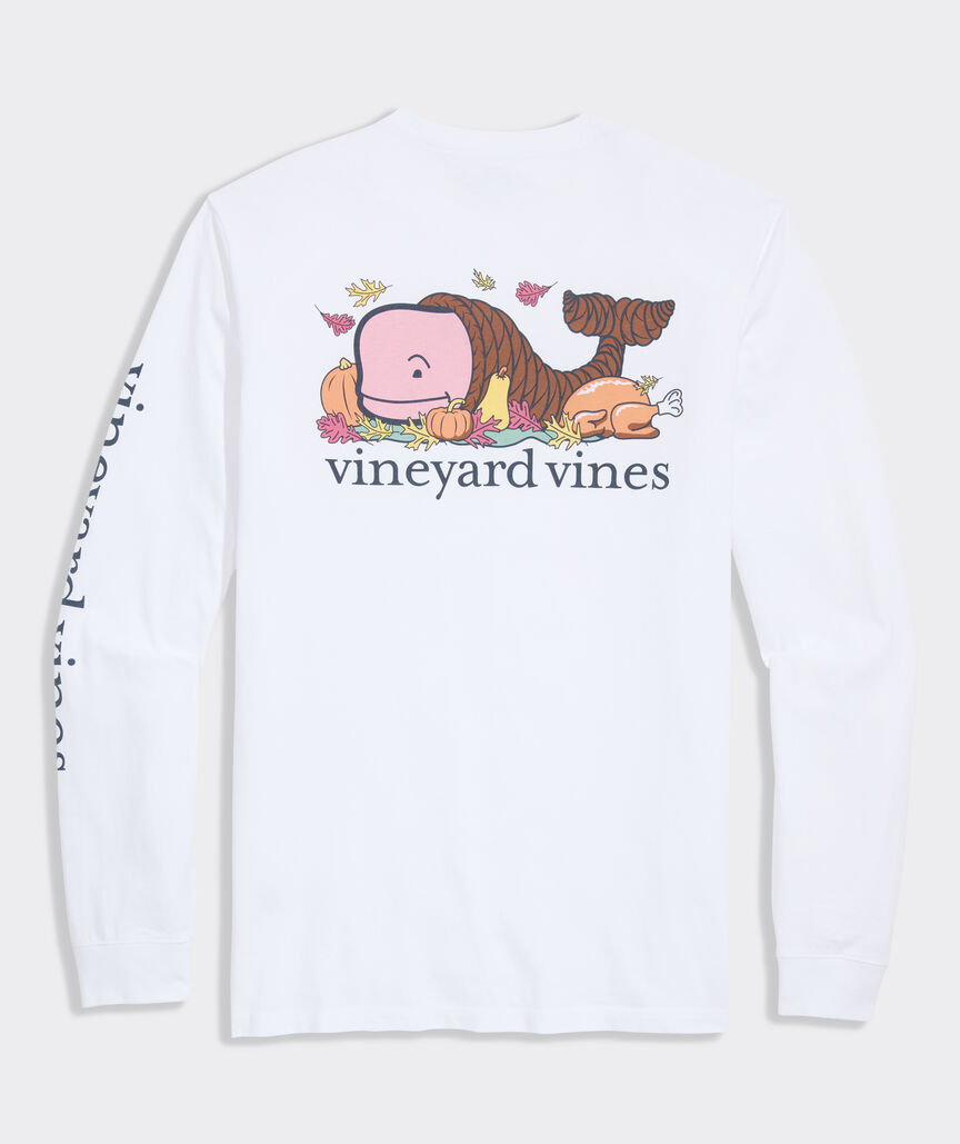 Whale Cornucopia Long-Sleeve Pocket Tee