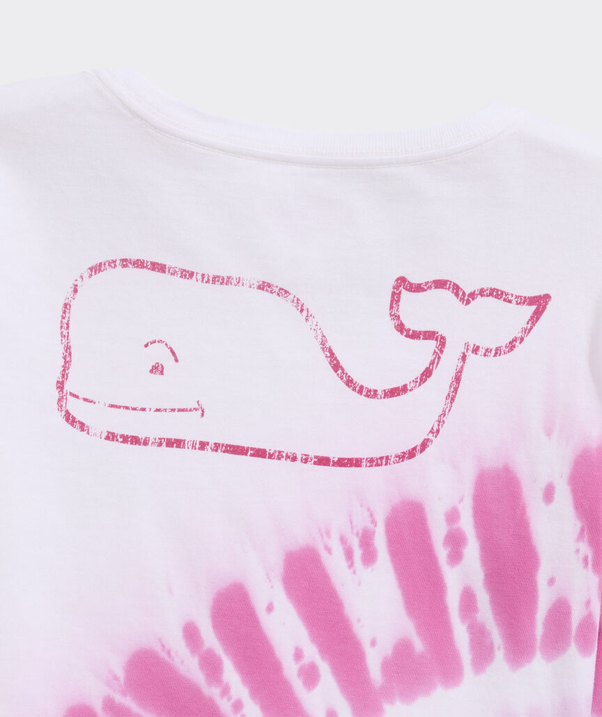 Girls' Tie-Dye Whale Long-Sleeve Pocket Tee