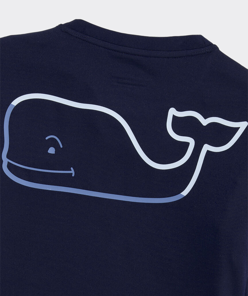 Boys' Performance Burgee Whale Long-Sleeve Harbor Sun Tee