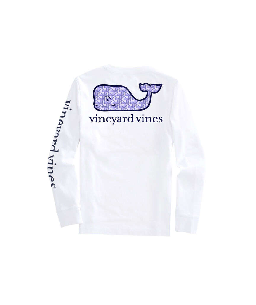 OUTLET Girls' Puzzle Whale Long-Sleeve Pocket Tee