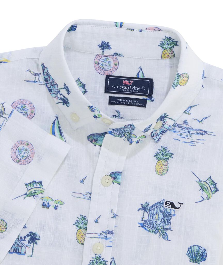 OUTLET Boys' Slub Cotton Short-Sleeve Gasparilla Vista Shirt