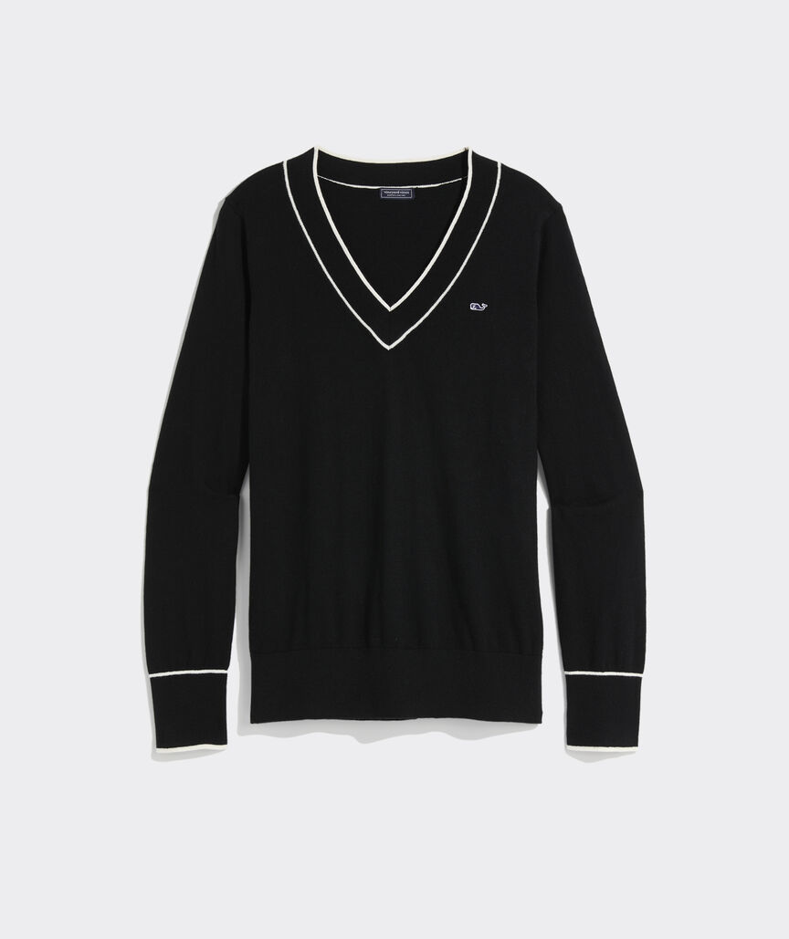 Cotton Cashmere Heritage V-Neck Sweater