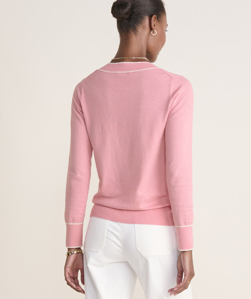 Cotton Cashmere Heritage V-Neck Sweater