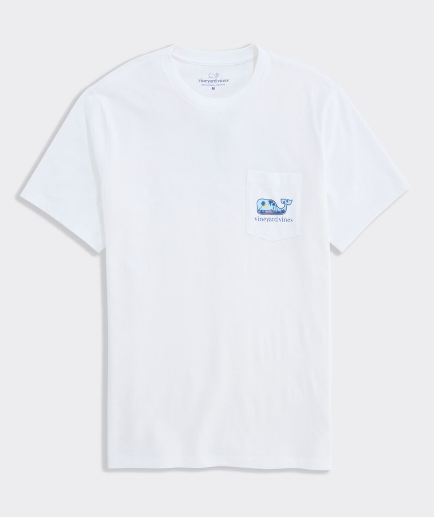 Dog Frisbee Scenic Whale Short-Sleeve Pocket Tee