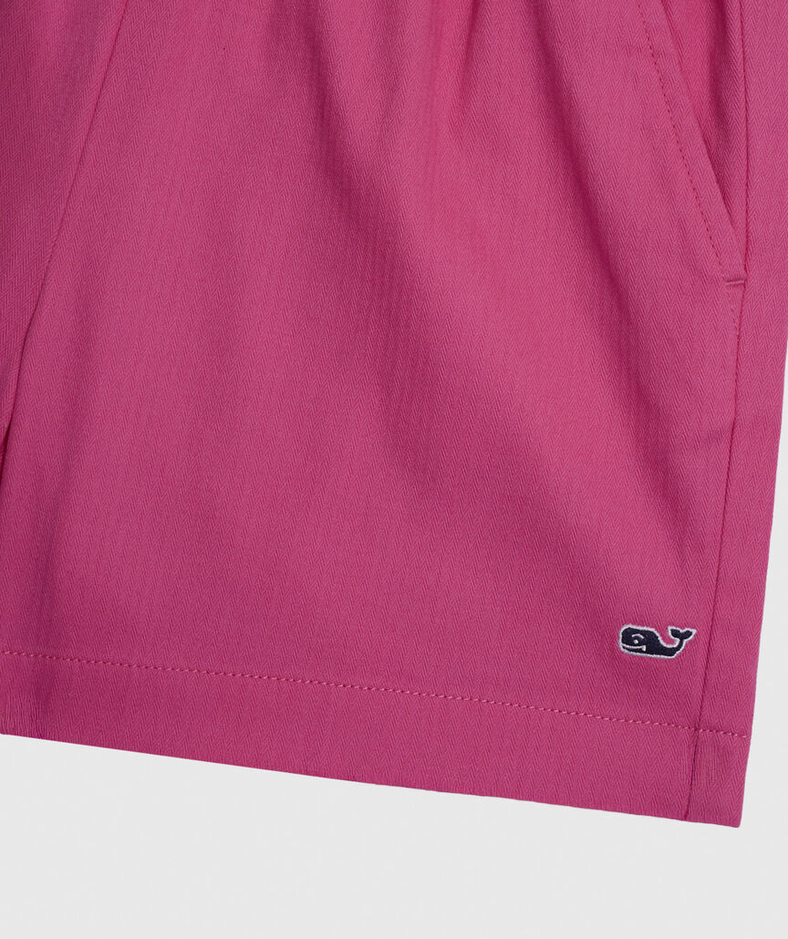 OUTLET Girls' Herringbone Pull-On Shorts