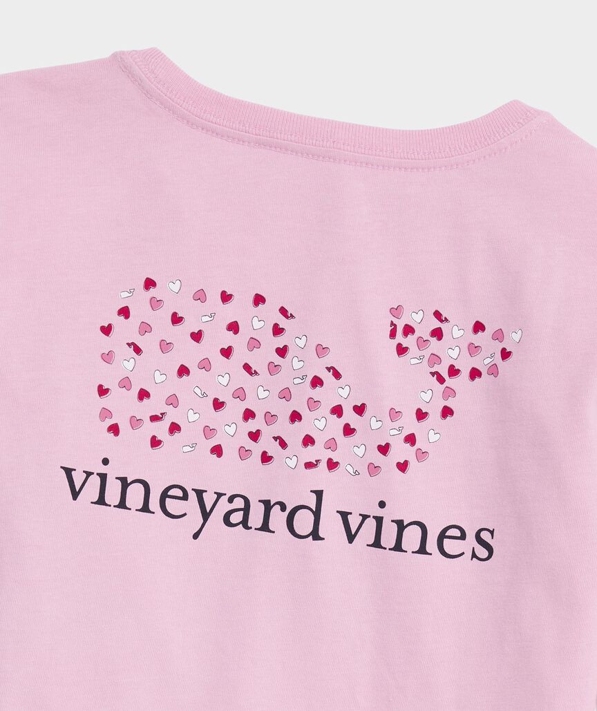 Girls' Hearts And Whales Long-Sleeve Pocket Tee