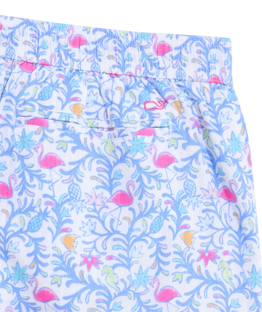 OUTLET Watercolor Otomi Print Pull-On Shorts