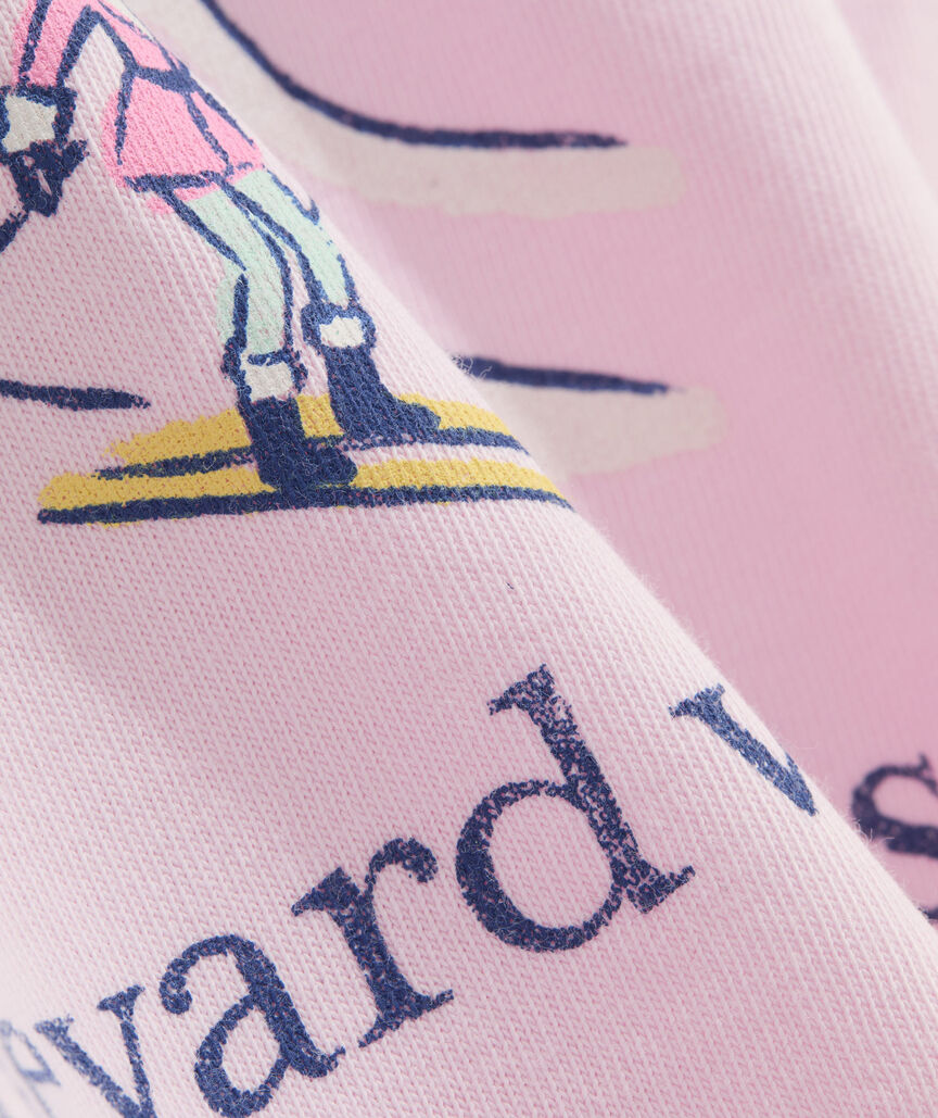 Girls' Sketched Skiiers Long-Sleeve Pocket Tee