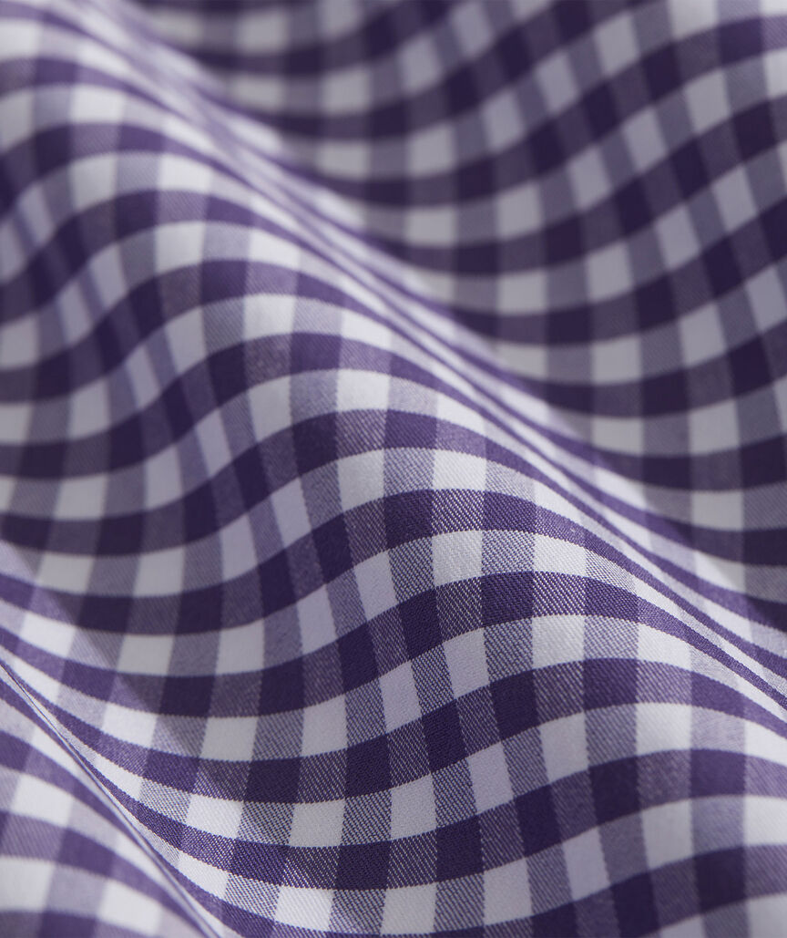 Clemson University On-The-Go brrrº Gingham Shirt