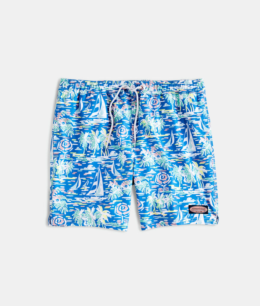 7 Inch Printed Chappy Swim Trunks