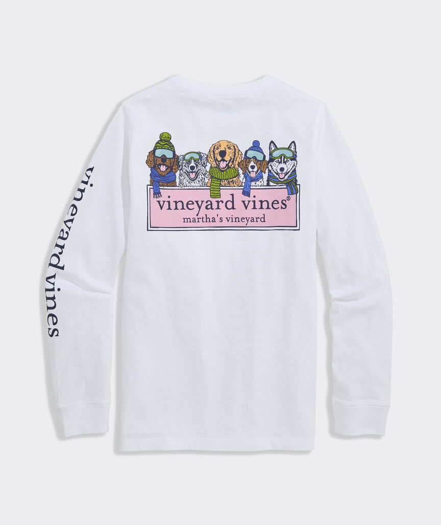 Boys' Winter Pups Logo Box Long-Sleeve Tee