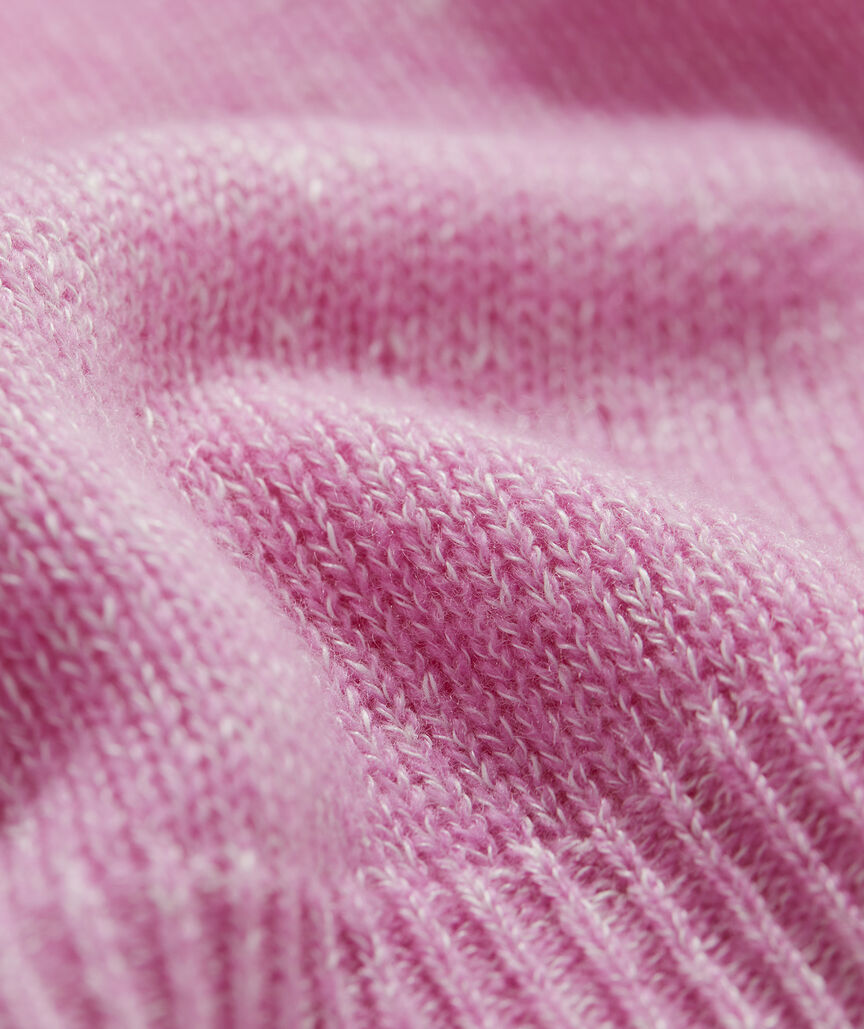 Linen Cashmere Lace-Up Crewneck Sweater