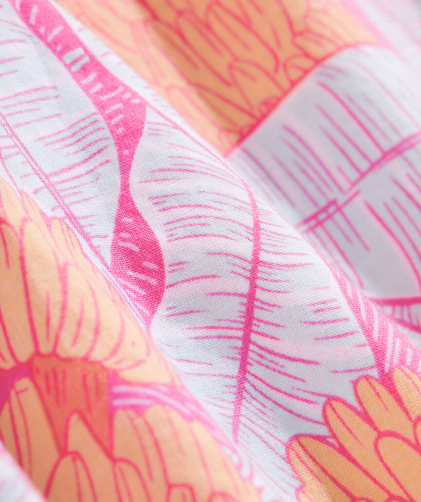 Stretch Cotton Short-Sleeve Banana Tropical Shirt