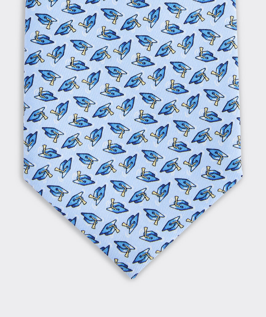Tossed Caps Graduation Silk Tie