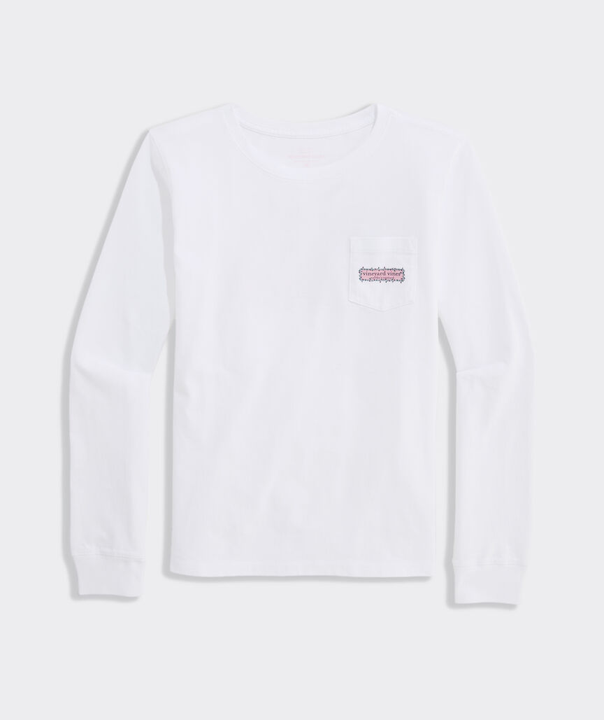 Girls' Holiday Pups Long-Sleeve Pocket Tee