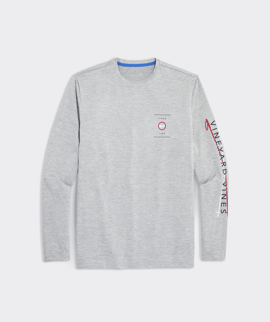 Crossed Skis Long-Sleeve Harbor Performance Tee