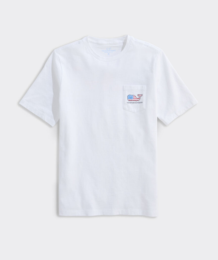 Boys' Flag Whale Short-Sleeve Pocket Tee