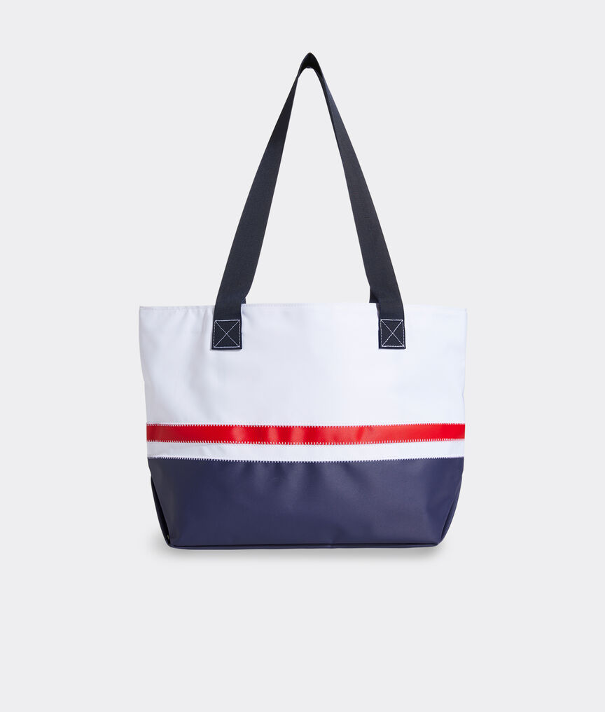 Striped Sailcloth Classic Tote Bag
