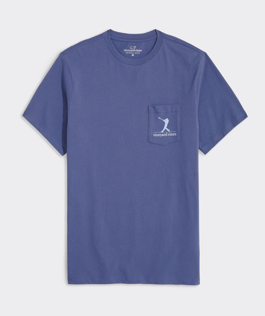 Baseball Silhouette Short-Sleeve Pocket Tee