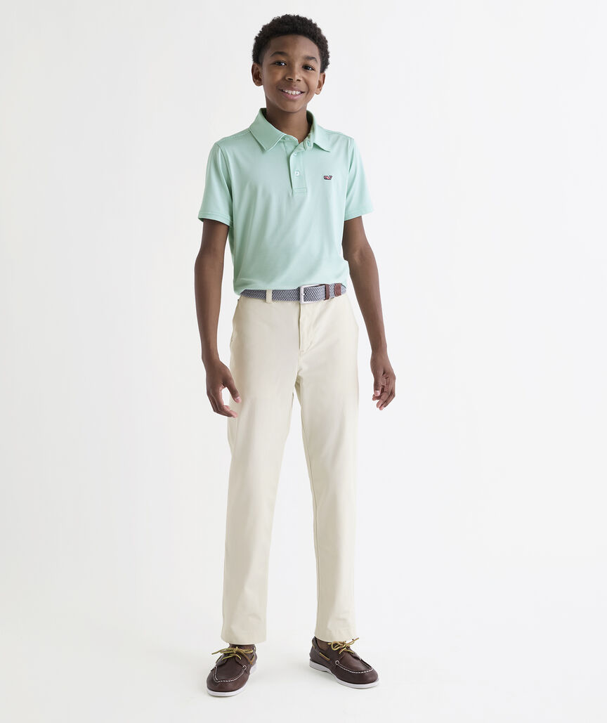 Boys' Performance Anegada Stripe Sankaty Polo