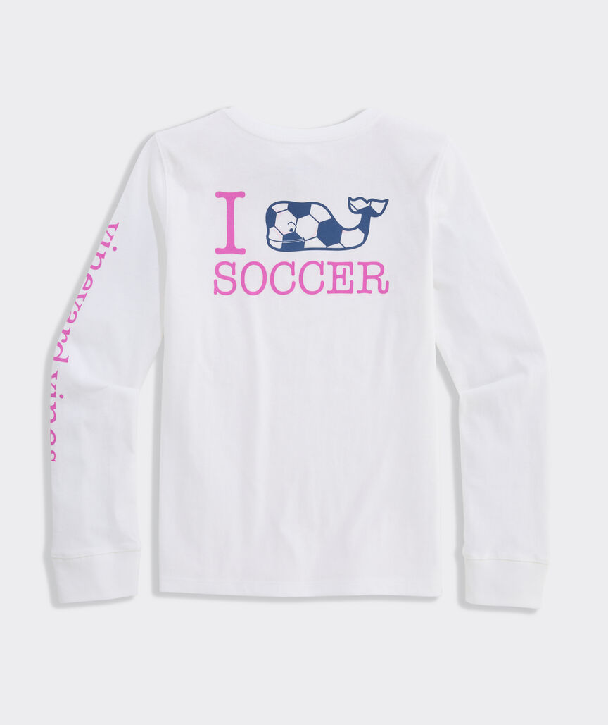 Girls' I Whale Soccer Long-Sleeve Pocket Tee