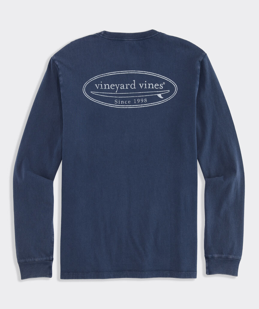 Drift-Dye Surf Logo Long-Sleeve Pocket Tee