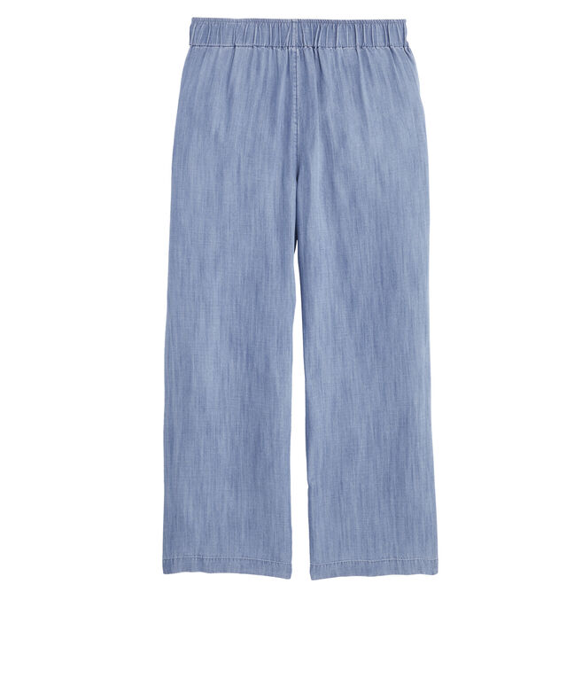 OUTLET Chambray Pull-On Pants