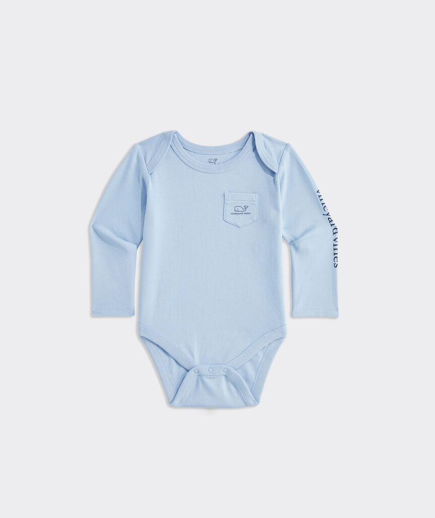 Baby Long-Sleeve Vintage Whale Body Suit