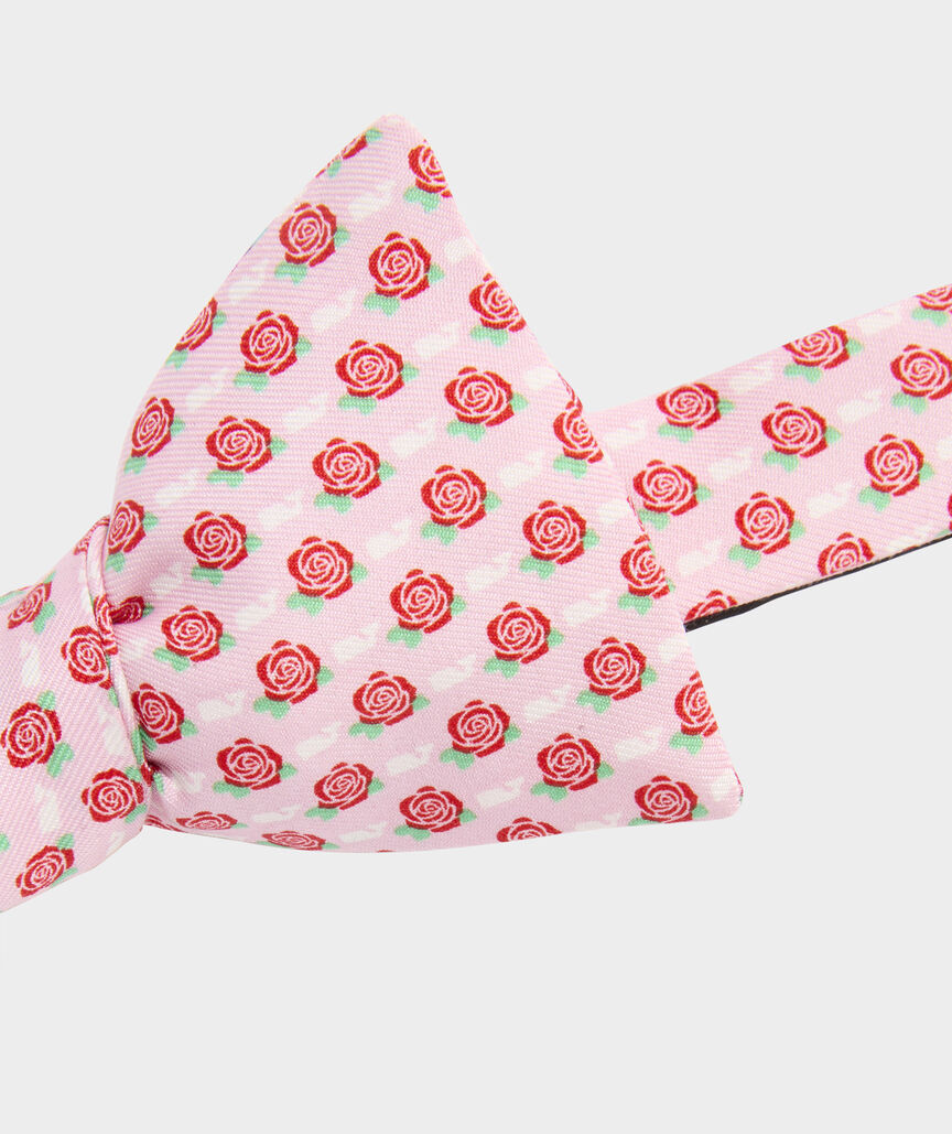 Kentucky Derby Roses & Whales Silk Bow Tie
