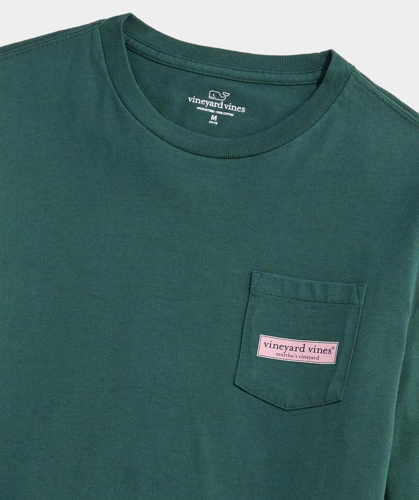 Boys' Classic Logo Box Long-Sleeve Pocket Tee