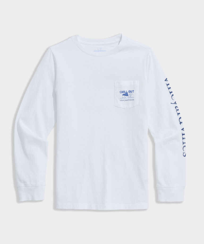 Boys Chill Out Long-Sleeve Pocket Tee