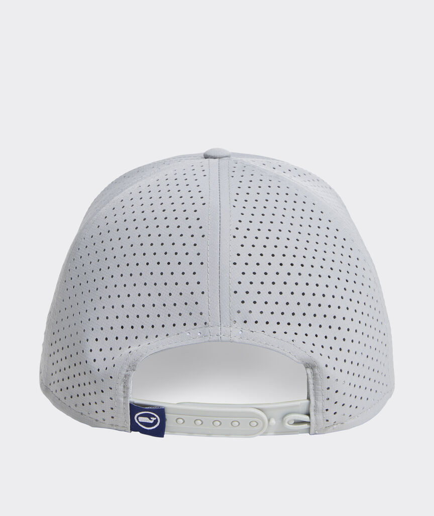 vv Fish Patch Perforated Flat Brim Trucker Hat