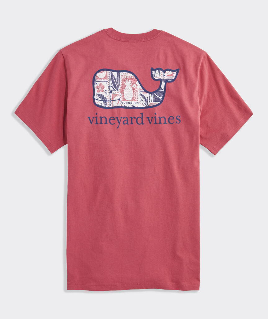 Island Woodblock Whale Short-Sleeve Pocket Tee