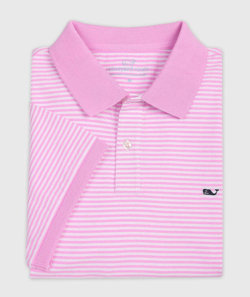 OUTLET Feeder Stripe Stretch Pique Polo