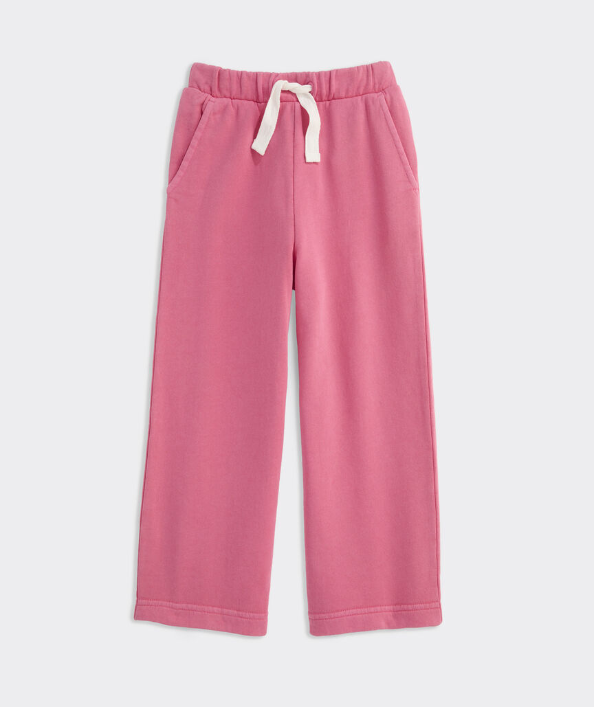 Girls' French Terry Wide Leg Sweatpant