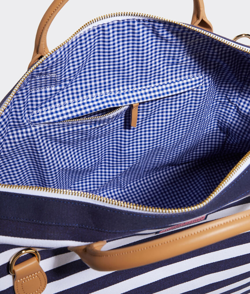 Striped Weekender Bag