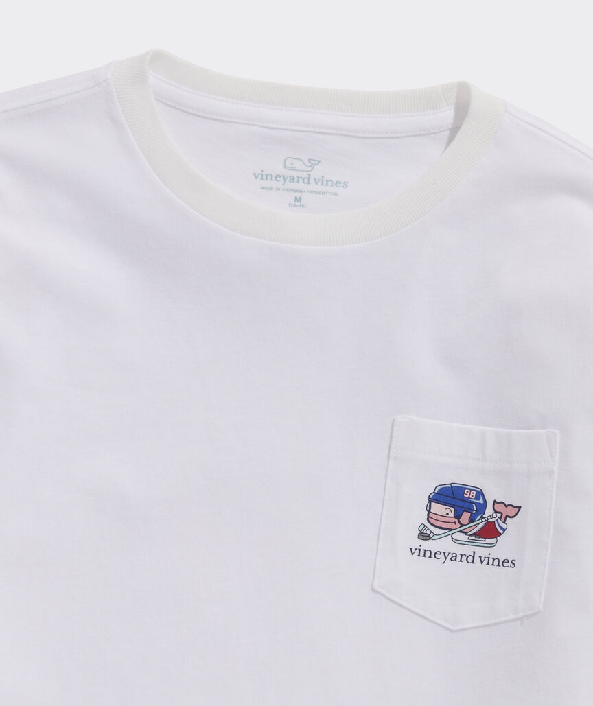 Boys' Pond Hockey Whale Long-Sleeve Pocket Tee