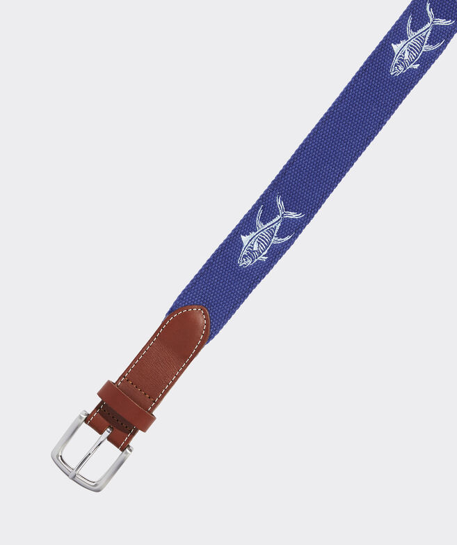 Yellowfin Icons Embroidered Canvas Club Belt