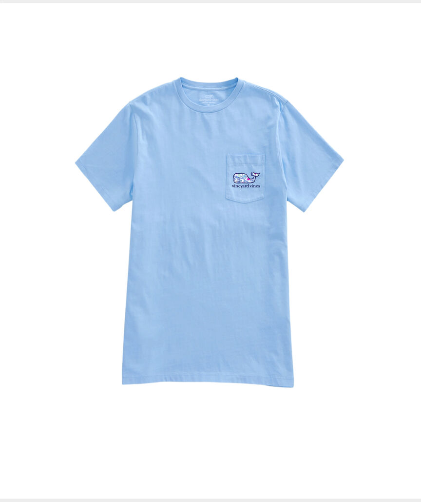 OUTLET Women's Flamingo Otomi Print Whale Short-Sleeve Pocket Tee