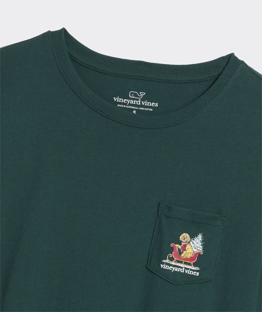Women's Doodle Sleigh Long-Sleeve Pocket Tee