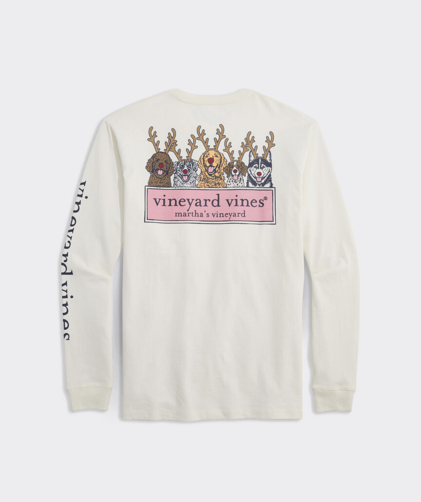 Reindeer Pups Logo Box Long-Sleeve Tee