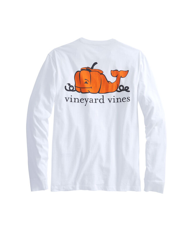 Shop Long-Sleeve Pumpkin Whale Pocket T-Shirt at vineyard 