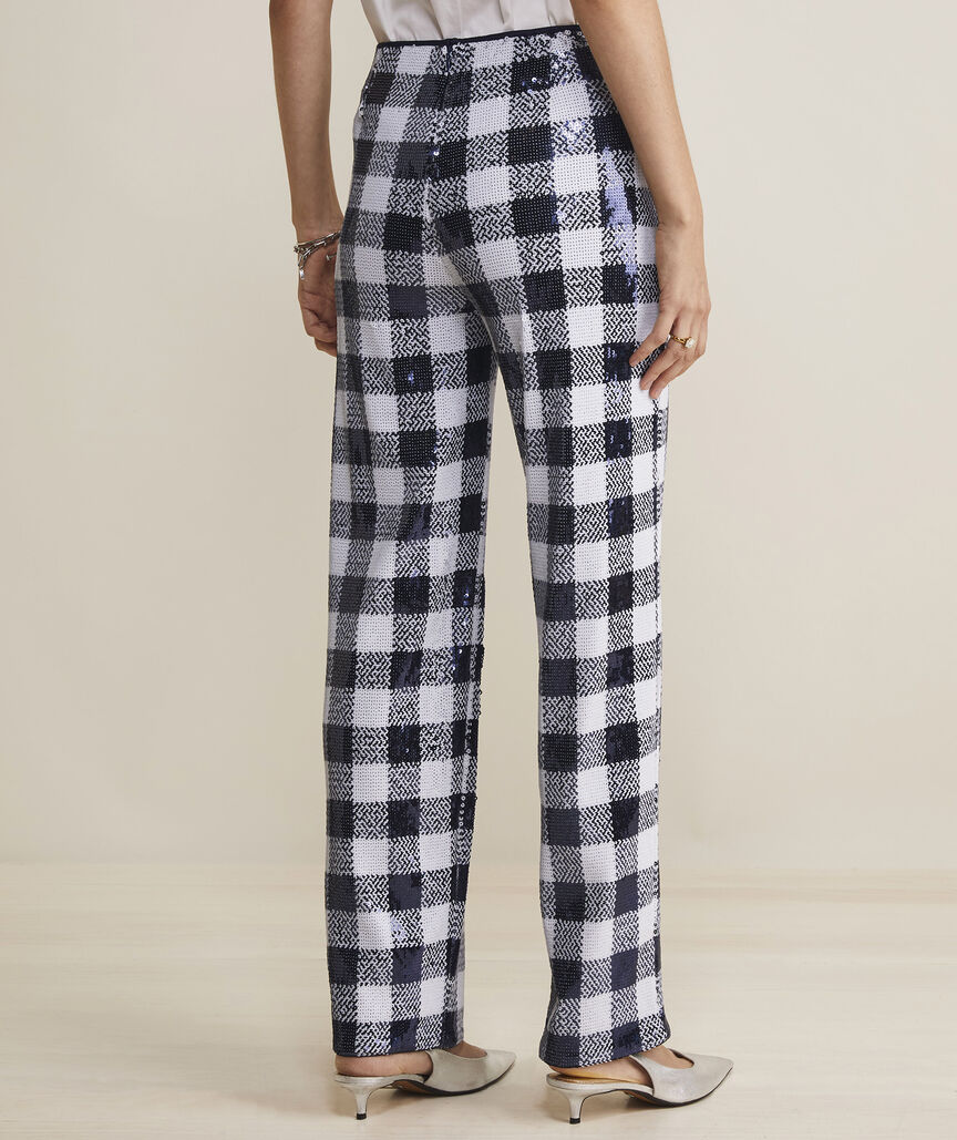 Sequin Check Trouser