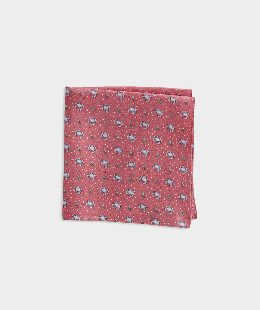 Crab Printed Pocket Square