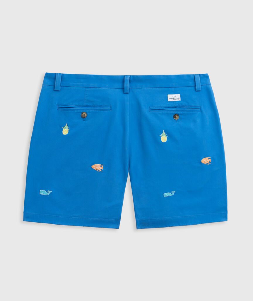 OUTLET 7 Inch Embroidered Breaker Shorts