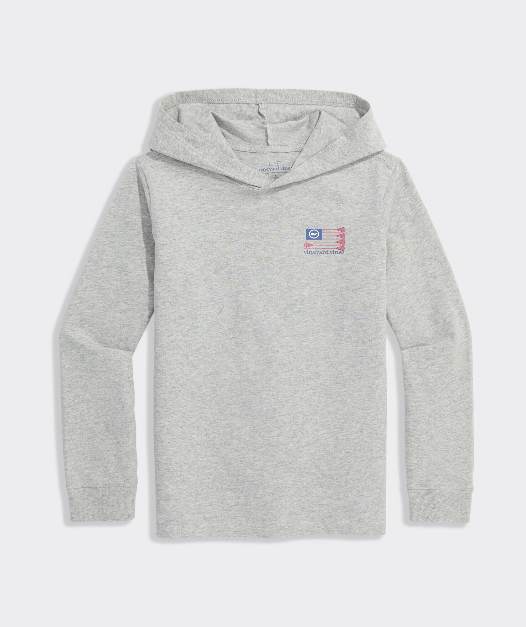 Boys' USA Lacrosse Flag Long-Sleeve Hoodie Tee