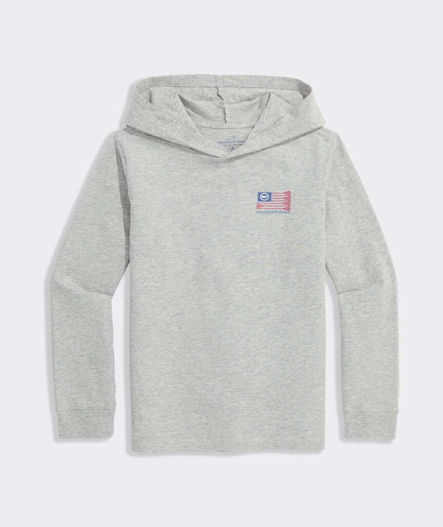 Boys' USA Lacrosse Flag Long-Sleeve Hoodie Tee