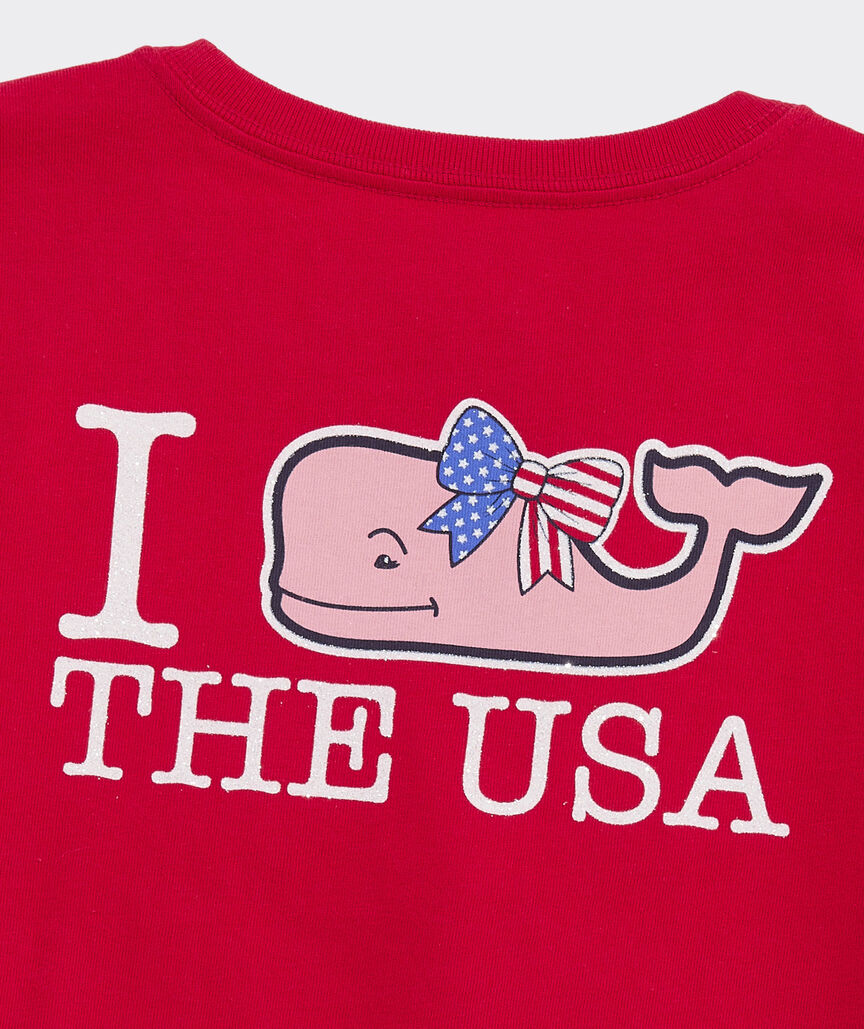 Girls' I Whale the USA Short-Sleeve Pocket Tee